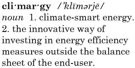 Climargy sustainable energy infrastructure and financing - definition